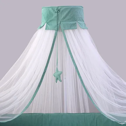 Роскошная сетка от комаров для детской кровати круглая купольная кроватки с