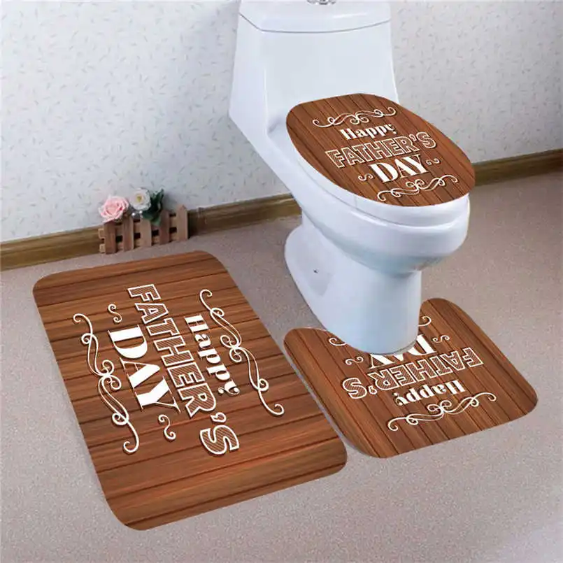 bath mat Напольный коврик для Дня отца, коврик для ванной комнаты, туалетный коврик из трех предметов banyo paspas tappeto bagno casa de banho, Туалетный Коврик antideslizante@ 12 - Цвет: bath mat