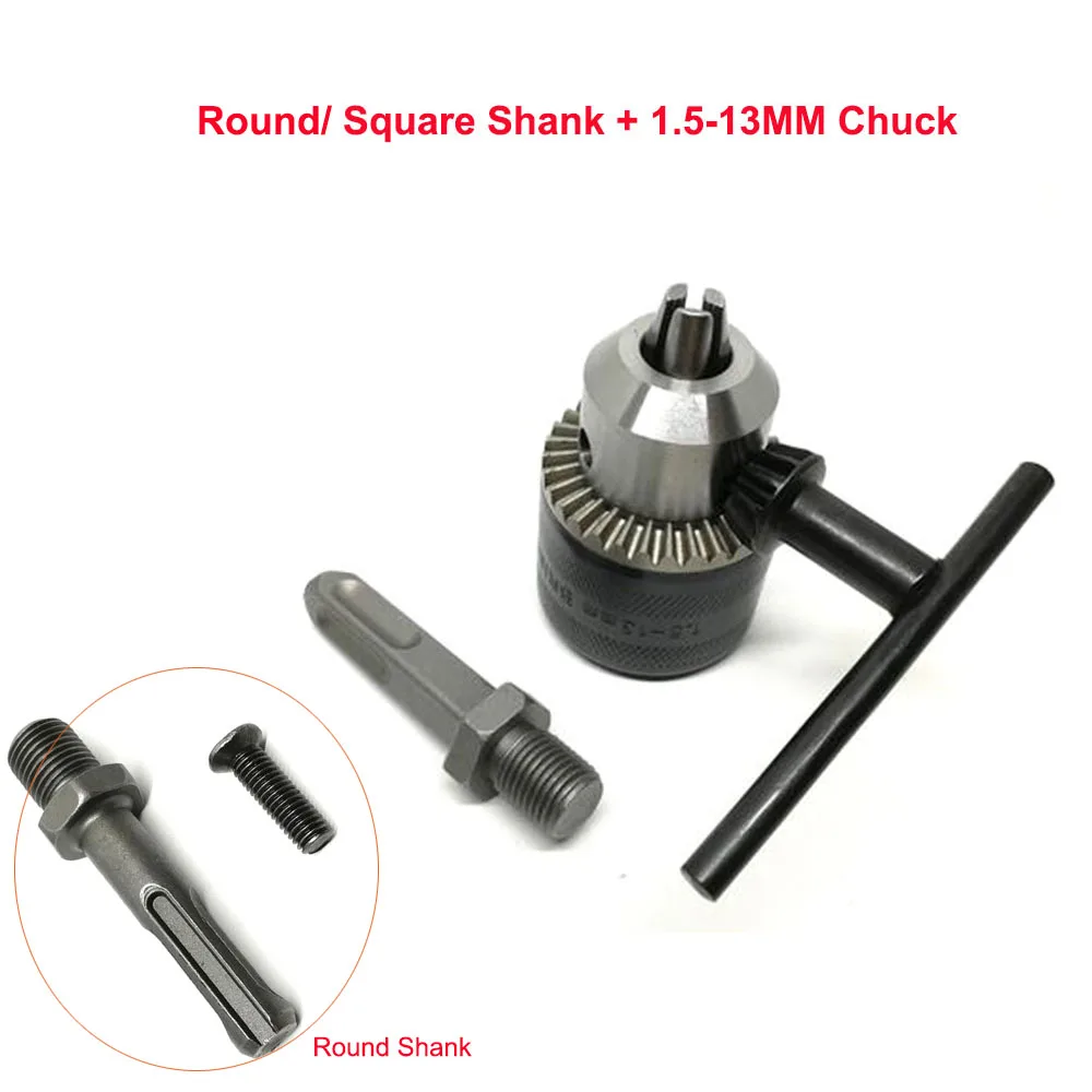 

1PC 1.5-13mm Professional Key Drill Chuck Drilling Quick Change Bit Adapter Converter SDS Adaptor with Round/Square Shank