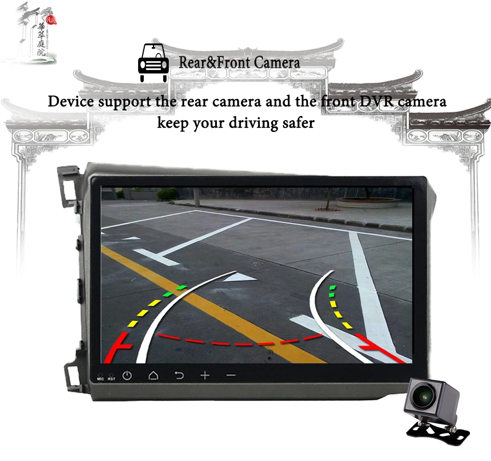 Android 9 0 2 din автомобильный dvd для honda civic 2012-2015 навигация gps автомобильное радио Видео