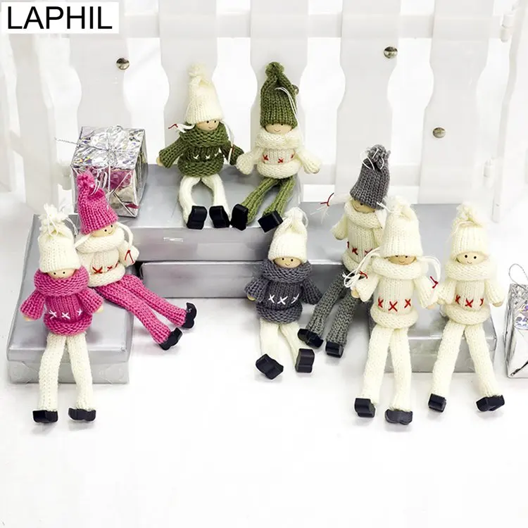 LAPHIL 2 шт милые рождественские куклы Рождественские елочные украшения подвесные рождественские украшения для дома новогодние вечерние принадлежности