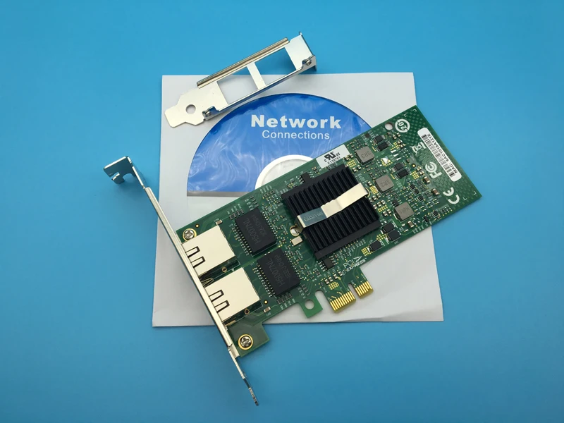 Сетевая карта Gigabit Ethernet с двумя портами PCI E x1 82576 адаптер сервера для агрегации/ROS
