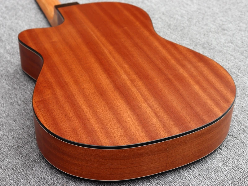 Cutway тонкий корпус Классическая гитара полный красное дерево