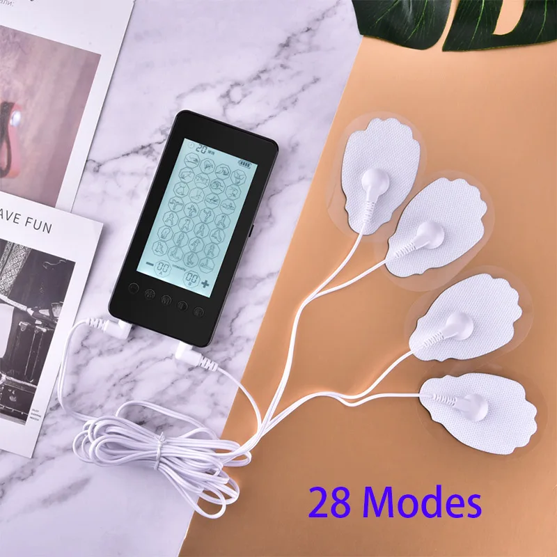 28 Modes 28 режимов Tens Fisioterapia цифровая меридианная физиотерапия инструмент низкочастотная Стимуляция Мышц Массажер для облегчения боли в теле - Цвет: 28 Modes