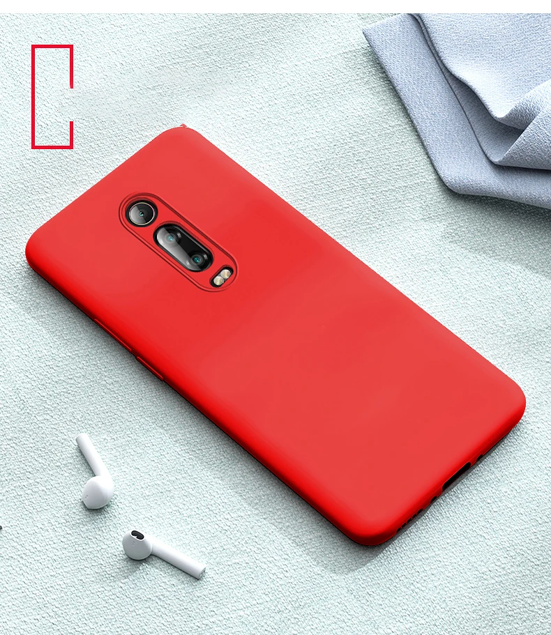 Для Red mi K20 Note 7 8 Pro Чехол Ультра тонкий Силиконовый противоударный чехол для Xiaomi mi 9 Note 10 CC9 Pro 9T красный mi 7A 8A чехол