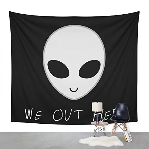 We Out Here-гобелен с инопланетянами для свадебной вечеринки подарок покрывало