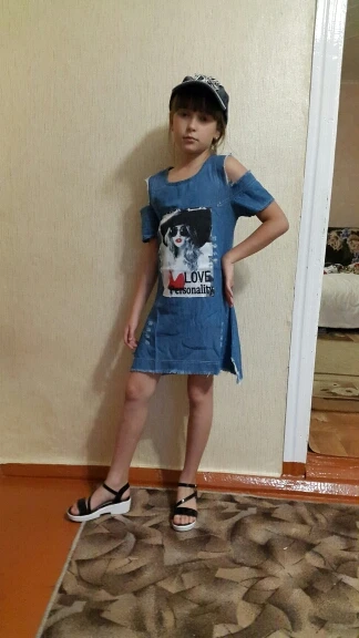 Детские платья для девочек джинсовое платье летнее платье-бюстье одежда с