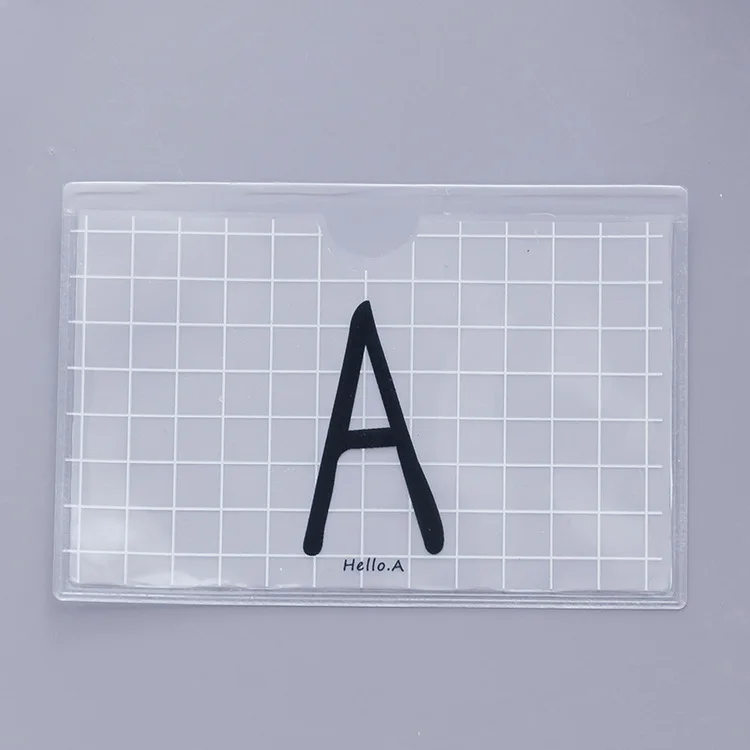 A Чехол для карты автобуса, студенческий банк, кредитная карта, защитный чехол, ПВХ Прозрачный матовый милый мультяшный держатель для карт, защита для девочек - Цвет: A