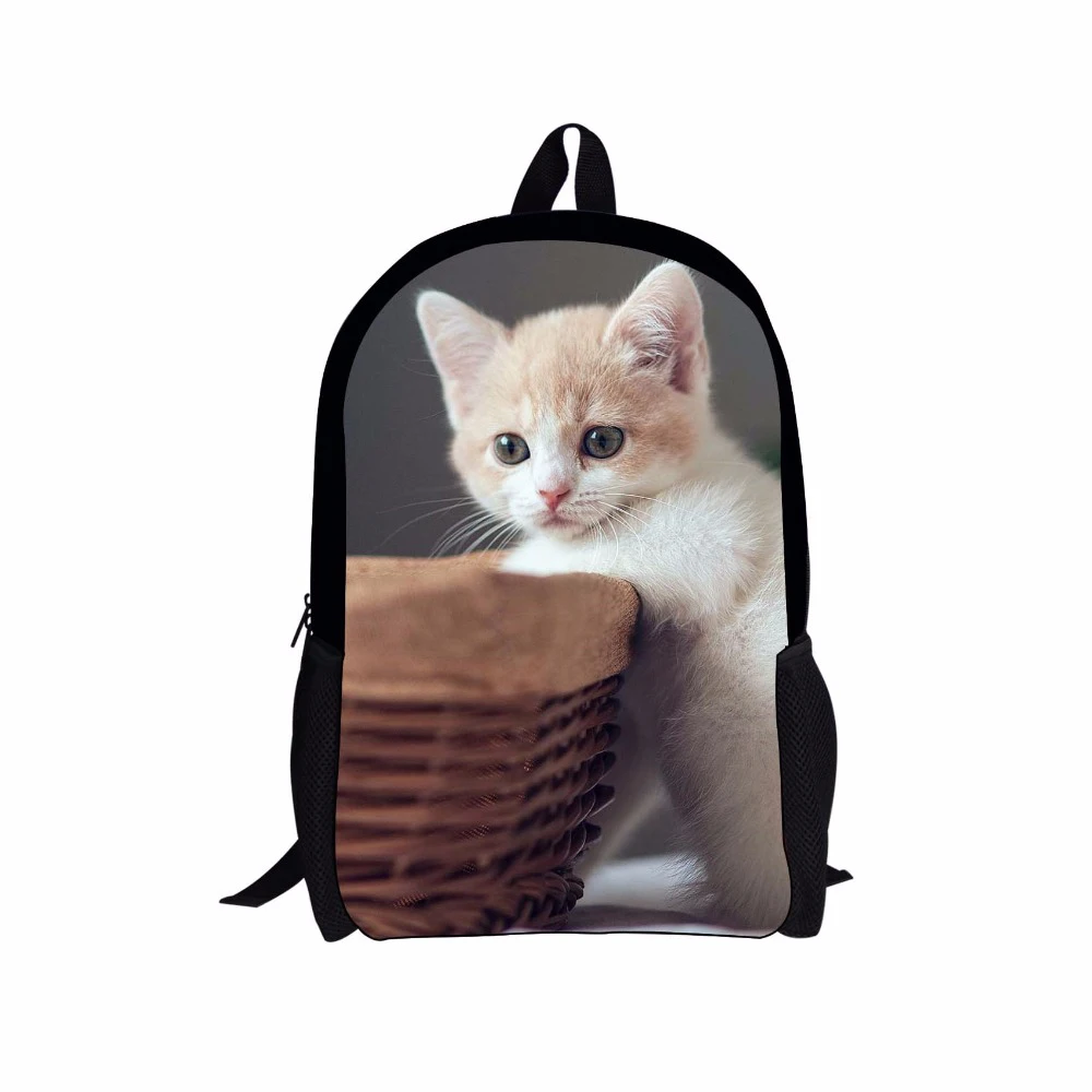 Noisydesigns бренд милый котенок печати школьная сумка для учащегося начальной школы
