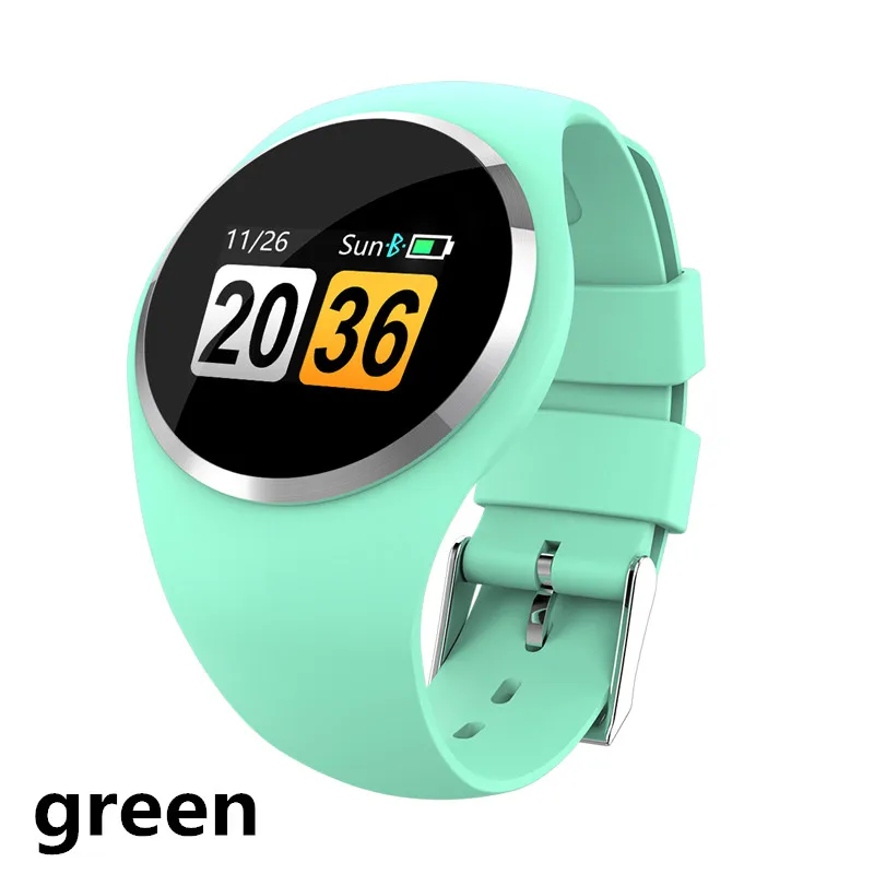green Умные часы Q1, умный Браслет, цветной ЖК-монитор, кровяное давление, датчик сердечного ритма, фитнес-трекер, умный Браслет, умные часы - Цвет: green