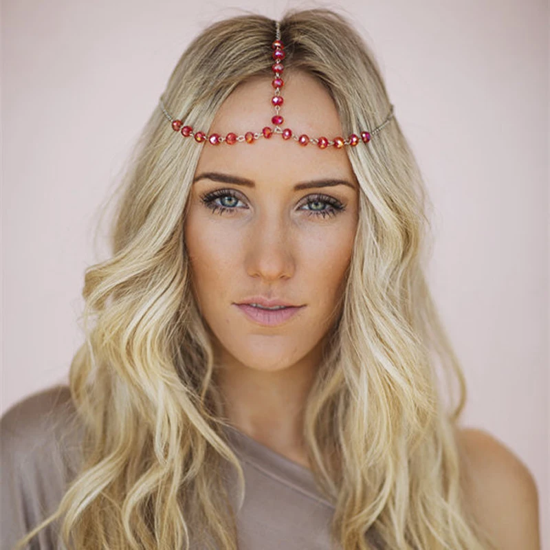 2 шт./лот Boho европейских горячей волос Глава Сеть лоб головной убор ювелирные