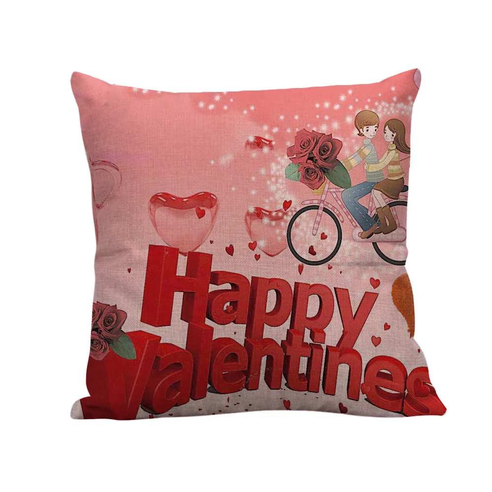 Веселая Рождественская декоративная подушка с надписью Happy Valentine наволочки