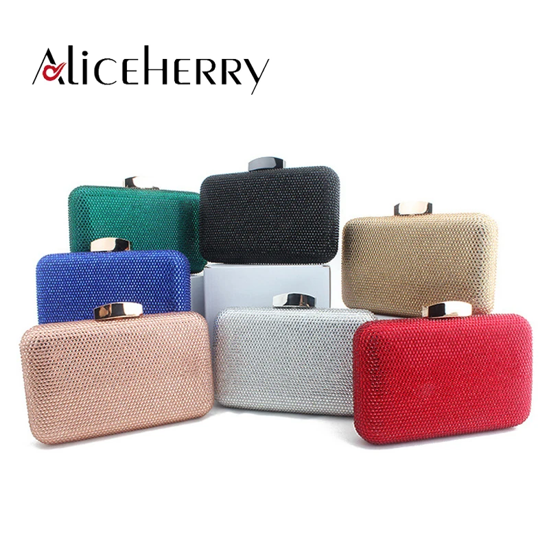 Сумка клатч женская с кристаллами дизайнерский вечерний саквояж и стразами