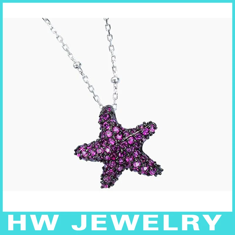 Морская звезда Серебро 925 ожерелье/серебряные ювелирные изделия/925 изделия