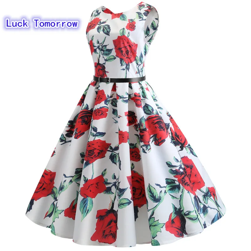 Винтажные Платья с цветочным принтом и в стиле ретро 50 s вечерние платья
