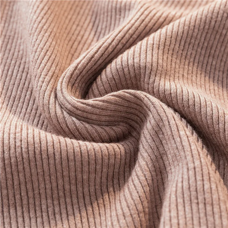 2019 Slim-fit Circle Zipper Turtleneck Sweater Tight-fitting High-elastic Chest-knit Bottoming Women | Женская одежда