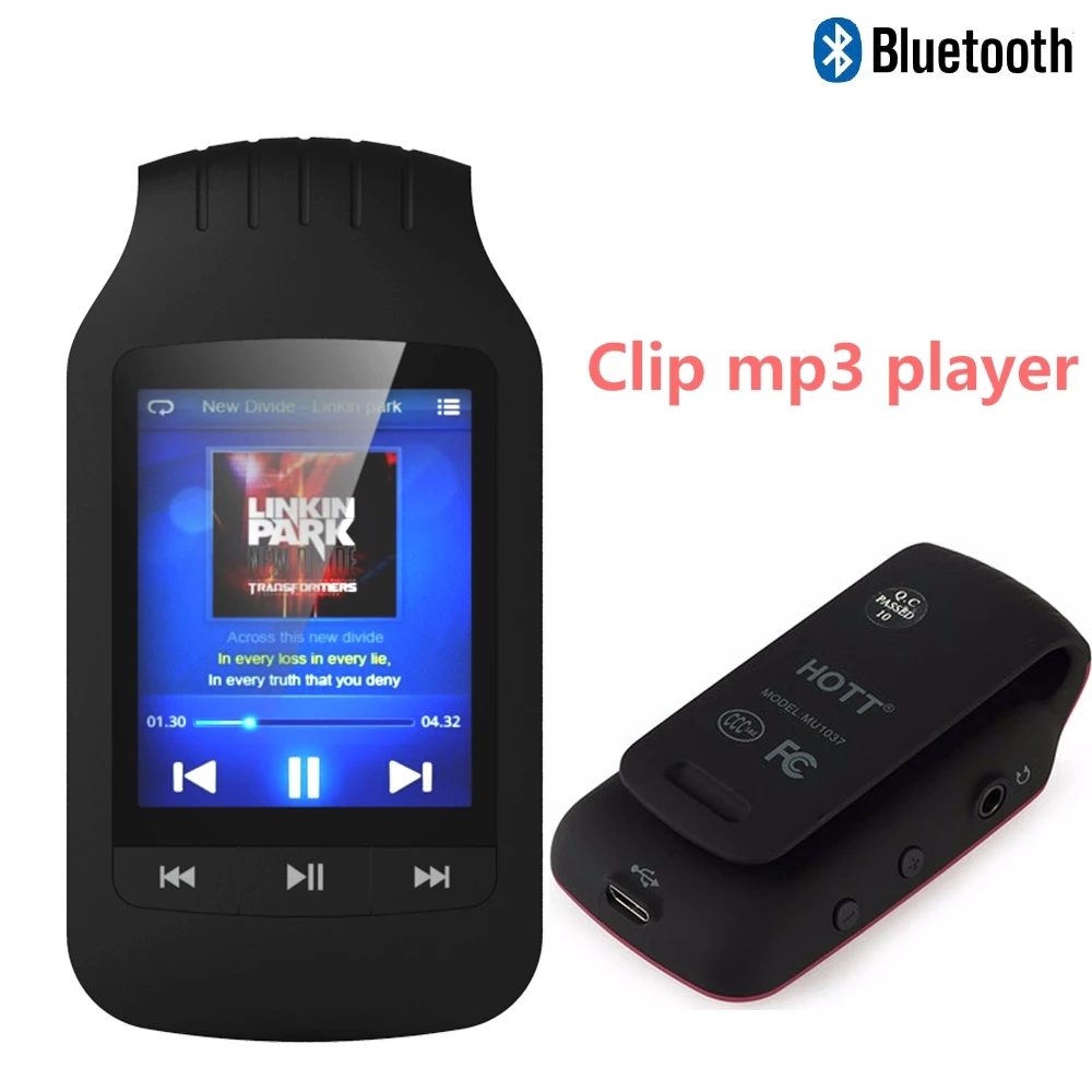 Портативный Bluetooth mp4 плеер с прищепкой 8 ГБ спортивный Pedo Meter FM Радио Видео