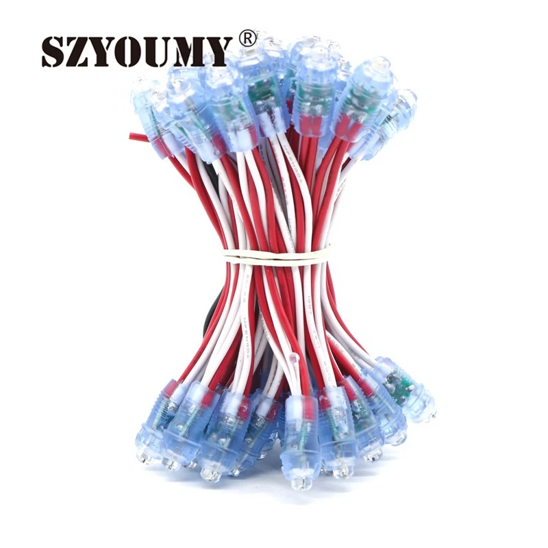 SZYOUMY 500 шт./лот супер яркий светодиодный модуль светодиодный пиксельный rgb модуль света DC 5 в водонепроницаемый диффузный цифровой струнный пунктиформ лампы