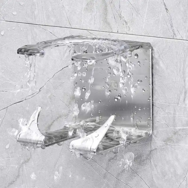 1pc Hanger Rack Multi-Function Stainless Steel Self-Adhesive Wall Hook Retainer For Razor Toothbrush Plug | Обустройство дома