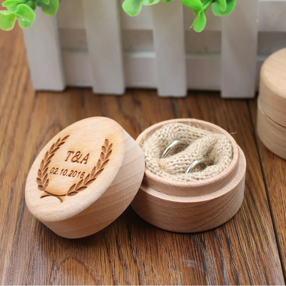 Индивидуальная коробка для кольца свадьбы на День Валентина обручальное кольцо