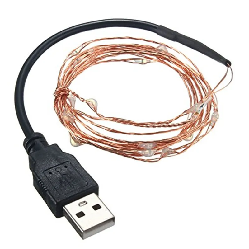 2M 5M 10M Copper Wire String Light USB Garland Fairy Lights Waterproof For Wine Bottle Christmas Party Decoration | Освещение