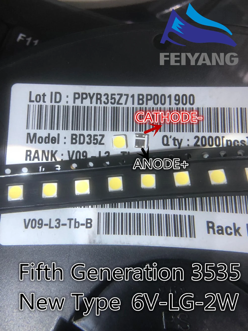100 шт. Запчасти для ЖК led-Телевизор LG подсветка Светодиодные полосы света с светоизлучающий диод 3535 Светодиоды SMD 6 в