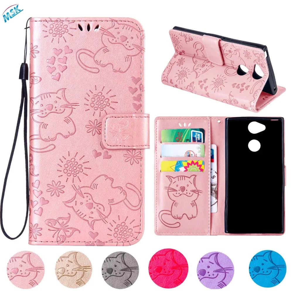 Кошелек кожаный чехол для sony Xperia XA2 x 2 H3133 Filp Обложка случае Coque xa2 h4133 SM12 H1323 H4113