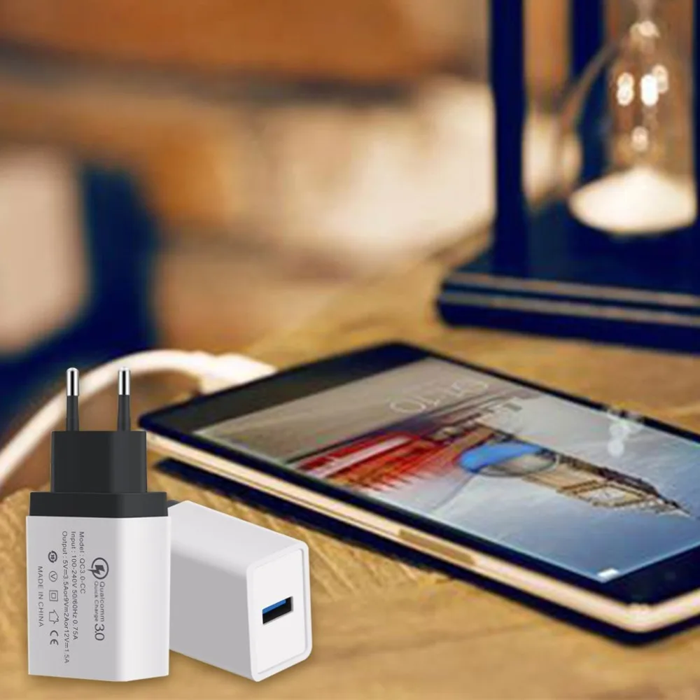 QC3.0 одиночный USB мобильный телефон зарядное устройство адаптер умный планшет