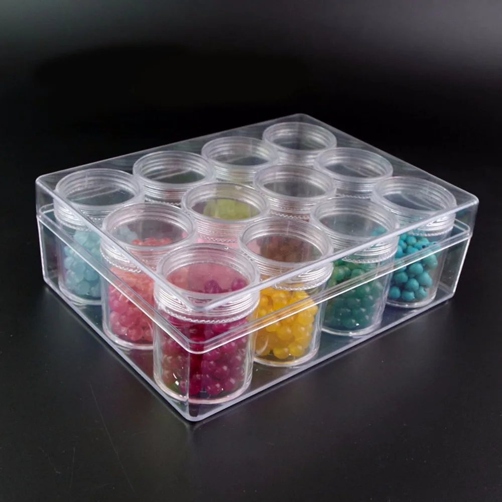 Новинка 2017 контейнеры для хранения бусин прозрачная пластиковая коробка
