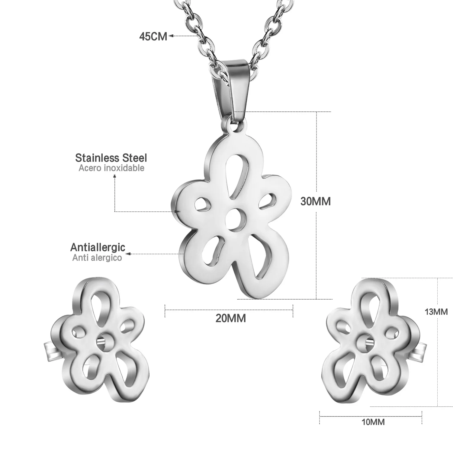 Комплект из колье и серёг нержавеющей стали|set long|set princessset analog alarm clock |