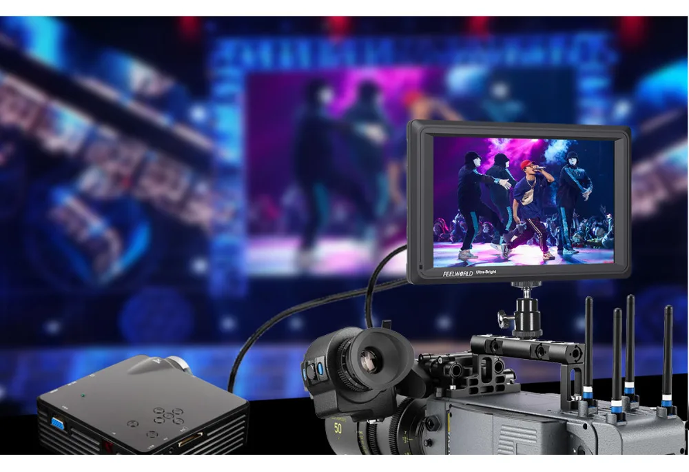 FEELWORLD FW279S 7 дюймов ips 2200 нит 3G-SDI 4K HDMI камера полевой монитор 1920X1200 DSLR монитор для съемки видеофильмов