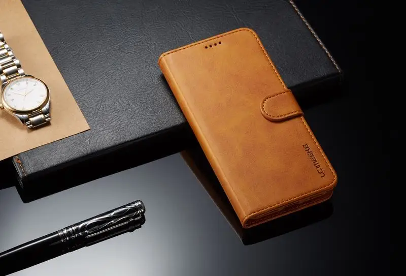 Чехлы для Xiaomi Redmi Note 7 Pro, роскошный чехол с магнитной застежкой, Простой деловой кошелек, кожаный чехол для телефона Redmi Note 7, чехол