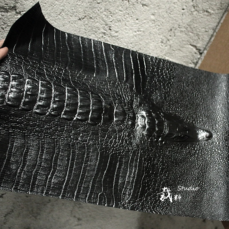 Трехмерная Глянцевая текстура Crocodilehead Дизайнерская кожаная ткань
