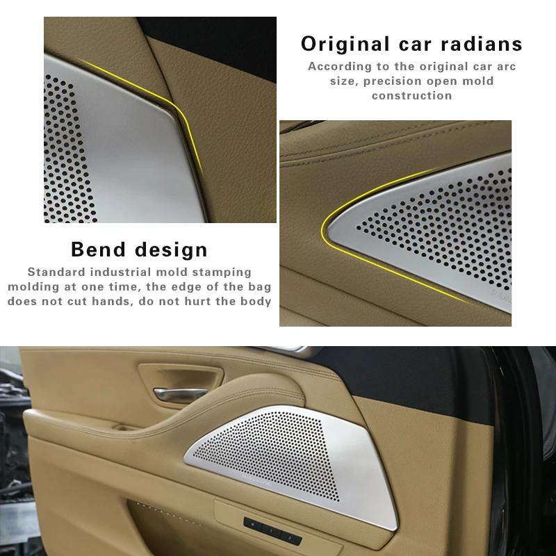 Автомобильная стереоколонка 2 шт. алюминиевый сплав для BMW 5 серии F10 F11 наклейка на