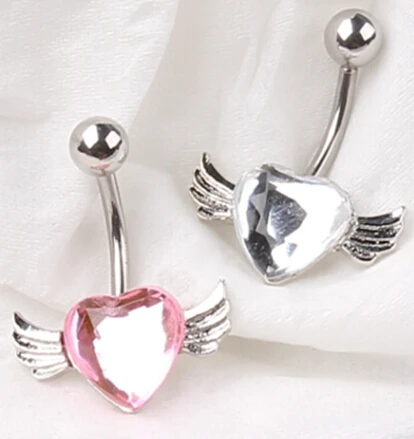 Новинка 2015 стильное кольцо в виде банана для живота с ангельским крылом