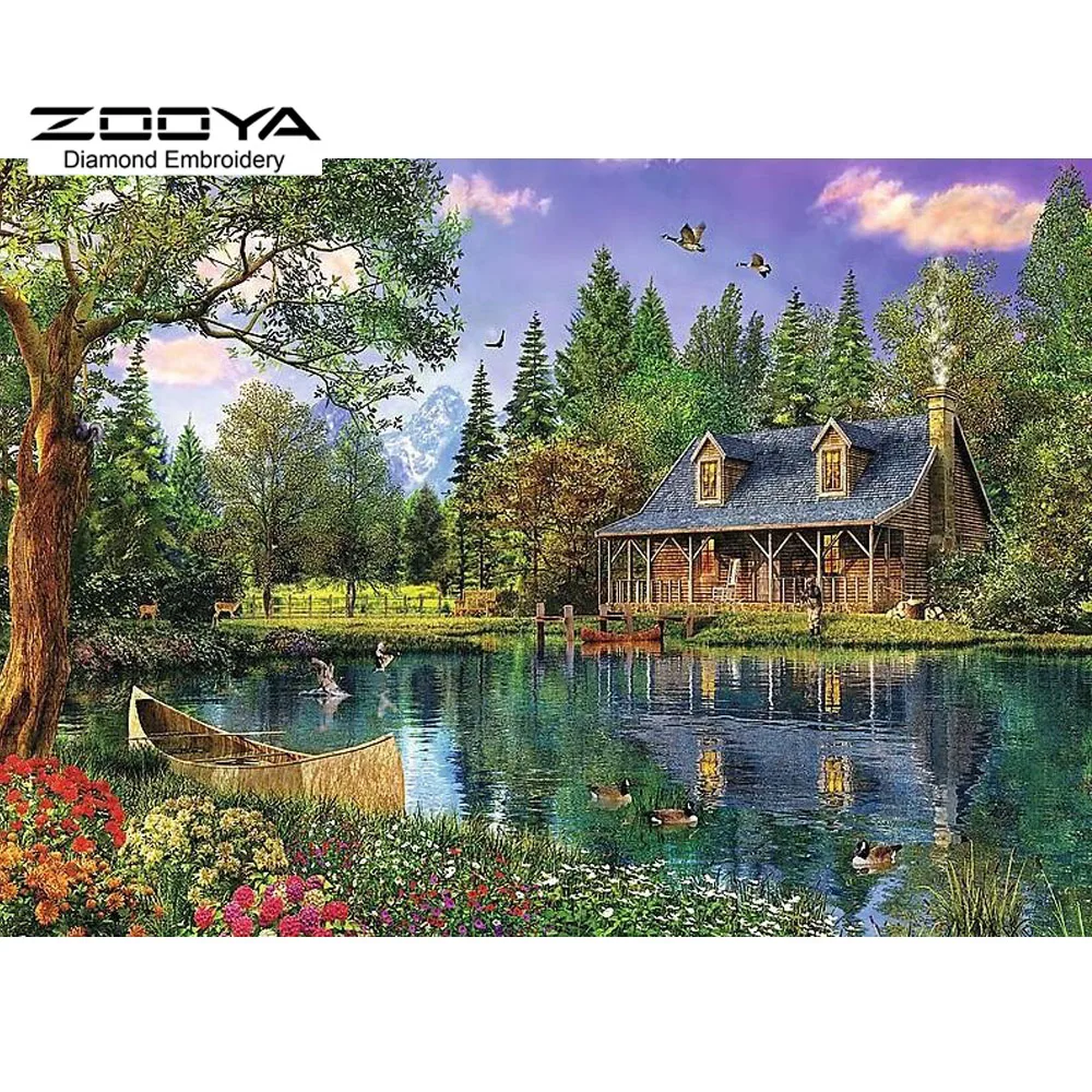 

Diamond Embroidery Dream House Diy Diamond Painting Square Drill Rhinestone Pasted Full Cross Stitch Crafts Needlework BJ370