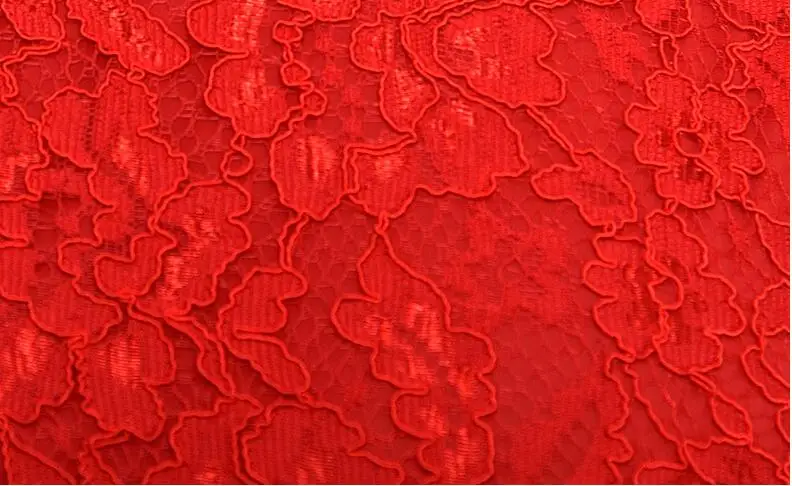 

Traditional Chinese Lace Long Dress Women's Red Cheongsam Size S to 2XL