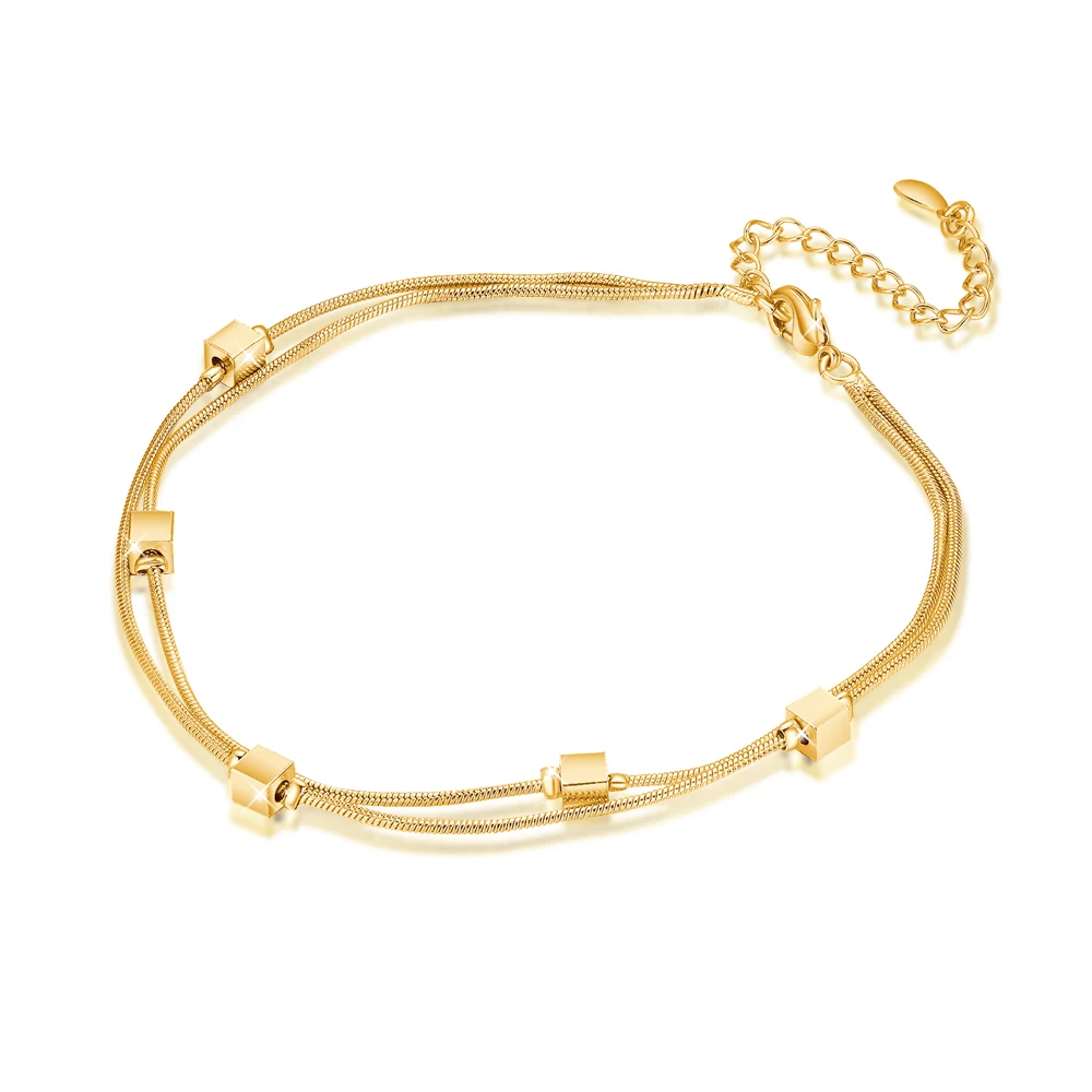 2018 Hot 18KGold colour Anklet Fashion Anklets For Women Ankle Bracelets Barefoot Sandals Female Girl Leg Chain Foot Jewelry J10 | Украшения