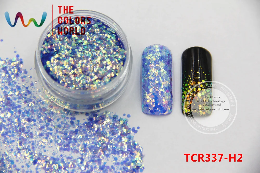 TCT-009 американская фантазия, переливчатая Радуга, цветная Шестигранная форма, смешанный размер, блестки для дизайна ногтей или другого украшения своими руками