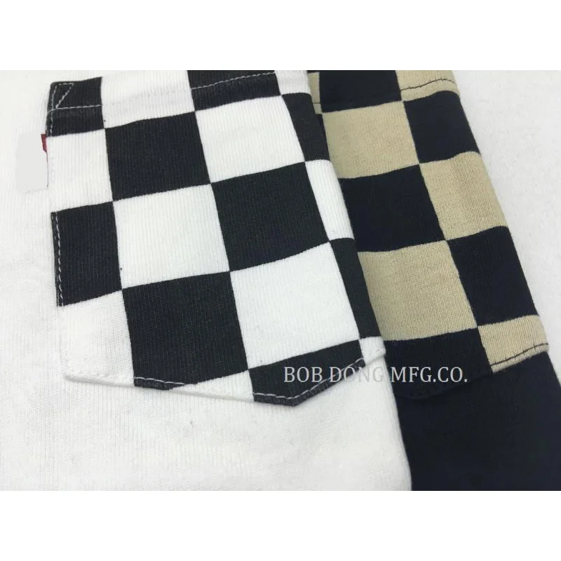 Мужская Винтажная футболка в клетку с коротким рукавом и карманом - купить по