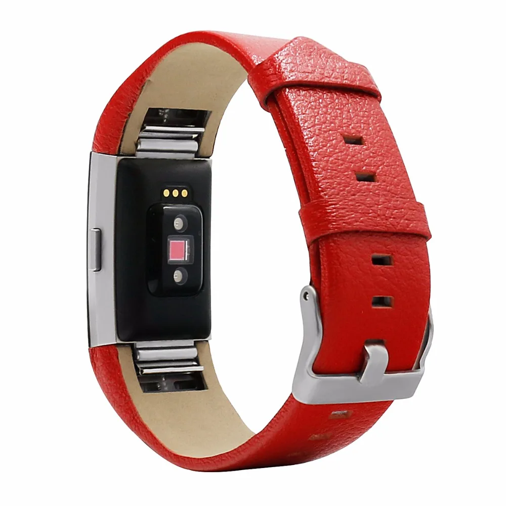 Ремешок из натуральной кожи для часов Fitbit Charge 2 регулируемый браслет в 1 с 3