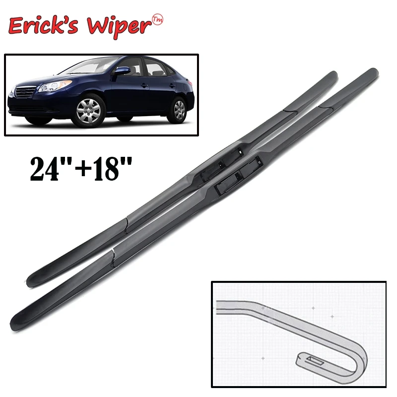 Передние комбинированные щетки стеклоочистителя Erick's LHD для Hyundai Elantra HD 2007 2010