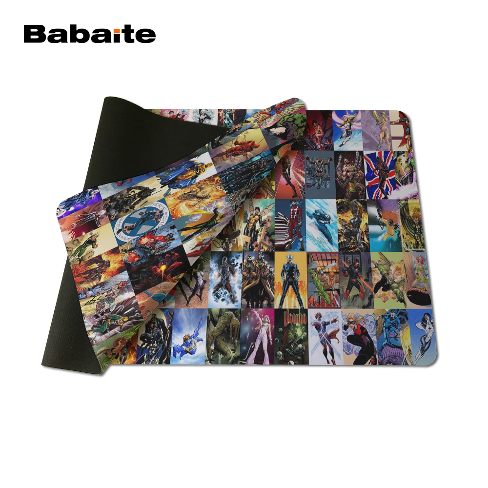 Игровой коврик для мыши Babaite с запирающимся краем, компьютерный игровой коврик для мыши с Бэтменом, резиновый мат, дизайн Комиксов Marvel, коврики для мыши