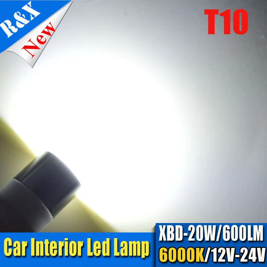 2x20W W5W керамический светодиодный 12 24V T10 автомобильные лампы 168 194 с поворотным