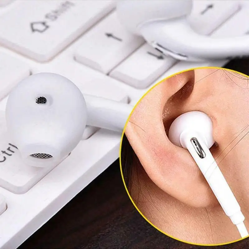 3,5 мм наушники-вкладыши портативные проводные наушники-вкладыши без Bluetooth с микрофоном стерео музыкальные наушники