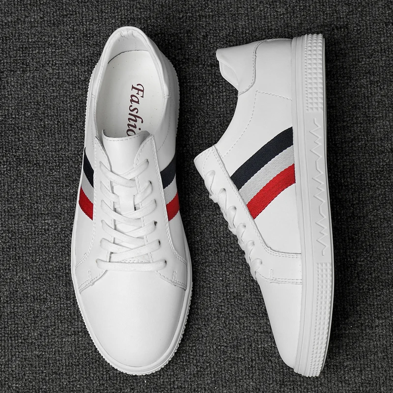 

ALCUBIEREE Autumn Mens Skateboarding Shoes Men Casual Lace-up Sneakers Men Trainers Three Striped Casual Shoes Zapatillas Hombre