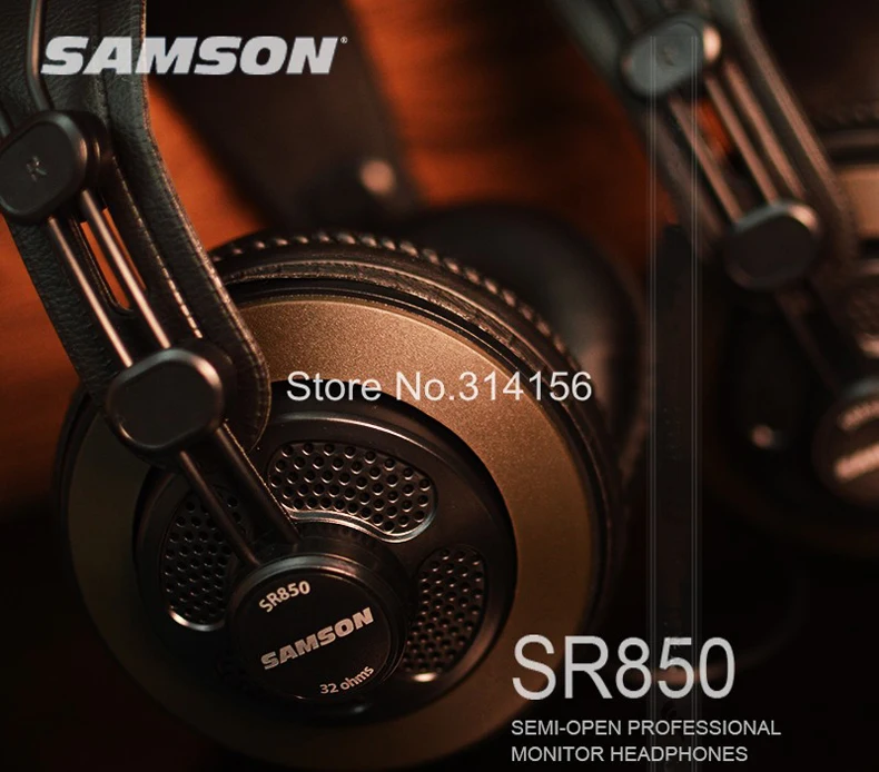 Пара оригинальных наушников Samson SR850 для мониторинга HIFI полуоткрытые наушники
