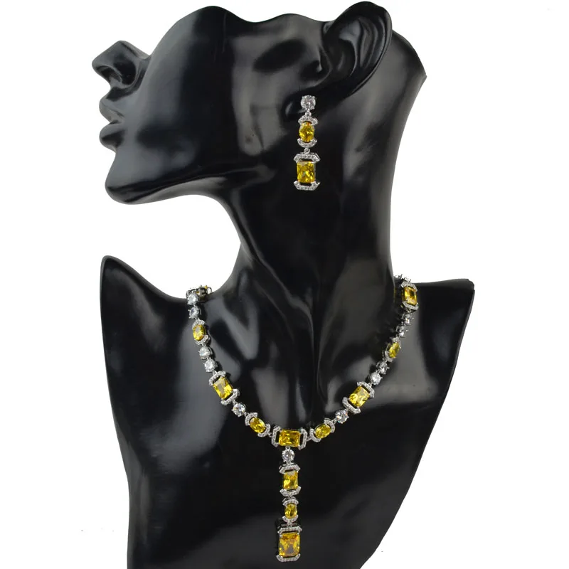 Набор ювелирных изделий из циркония набор 6 цветов квадратной формы желтого и