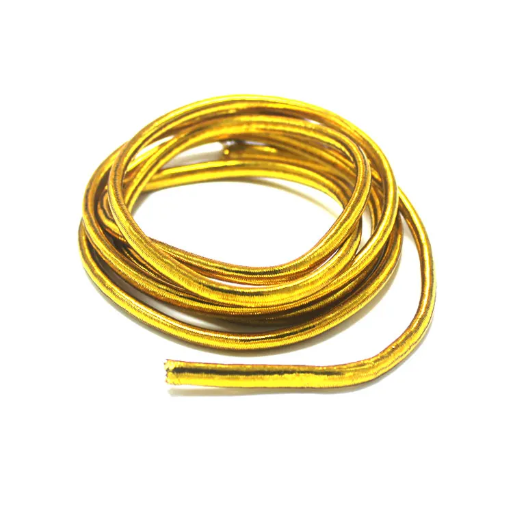 4mm Gold Стиль золото и серебро высокое качество прочные брюки юбка пояс аксессуары для пошива одежды эластичная лента резиновый цветной пояс - Цвет: 4mm Gold