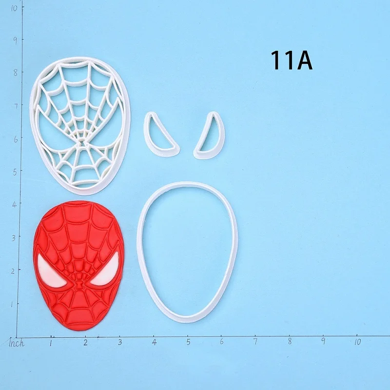 Супер герой паук формочки для тортов на заказ 3D печатные формочки для печенья набор формы для выпечки кекса - Цвет: spider man 3 inch